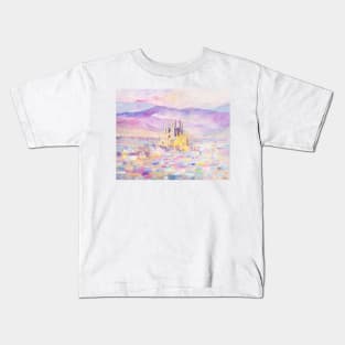 Pearlescent Morning in Barcelona Kids T-Shirt